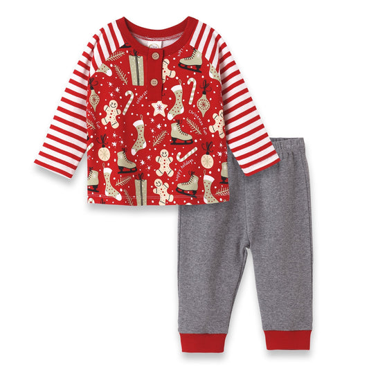 70 Christmas Collage Bamboo Cotton Boys Set