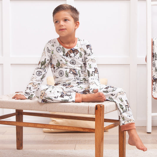 Cowboy Bamboo Pajama Set - 10 & 12Y