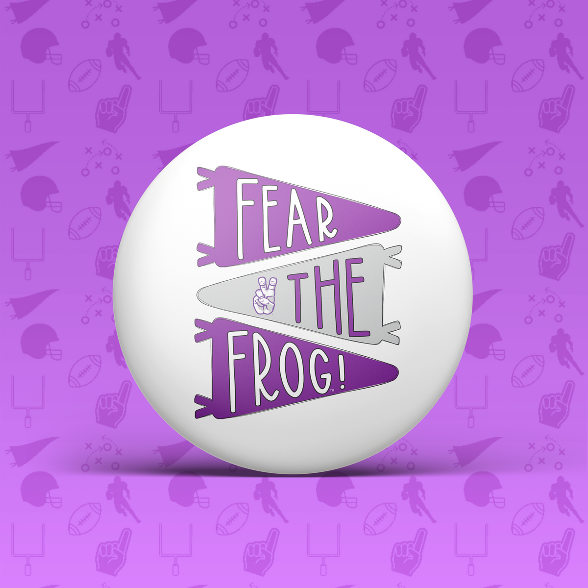 Fear The Frog Pennant Flag Button