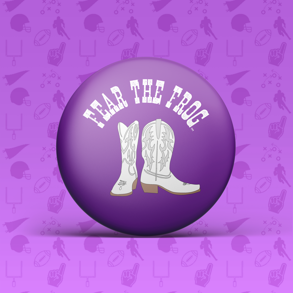 Fear The Frog Boots Button