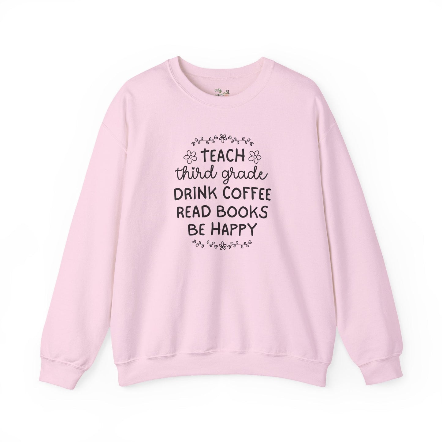 Third Grade Teacher Sweatshirt with Flowers