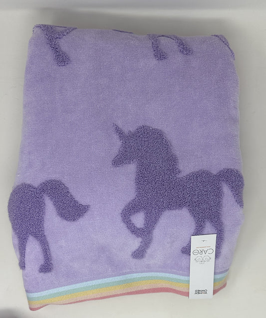 Lavender Purple Unicorn Bath Towel
