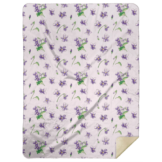 Violets Plush Throw Blanket 60x80 Meaningful Reminder of Home