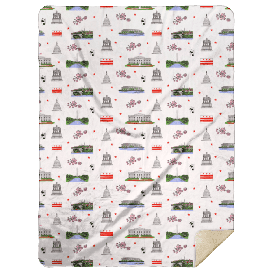 Washington D.C. Plush Throw Blanket 60x80 Soft Hometown Home Accent
