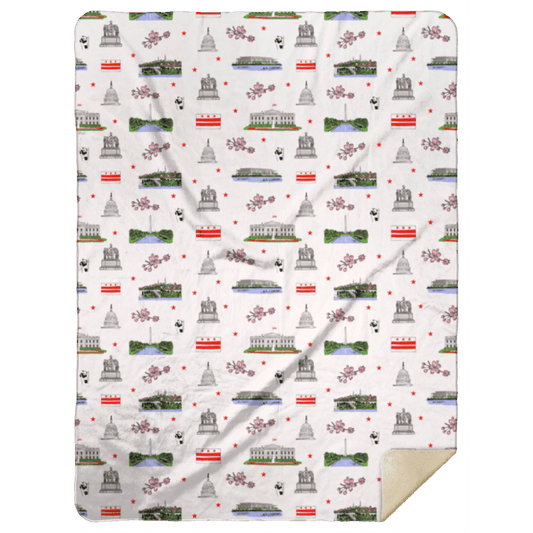Washington D.C. Plush Throw Blanket 60x80 Soft Hometown Home Accent