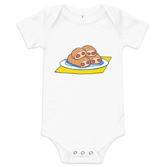 West Virginia Pepperoni Roll Baby Onesie | Organic Cotton