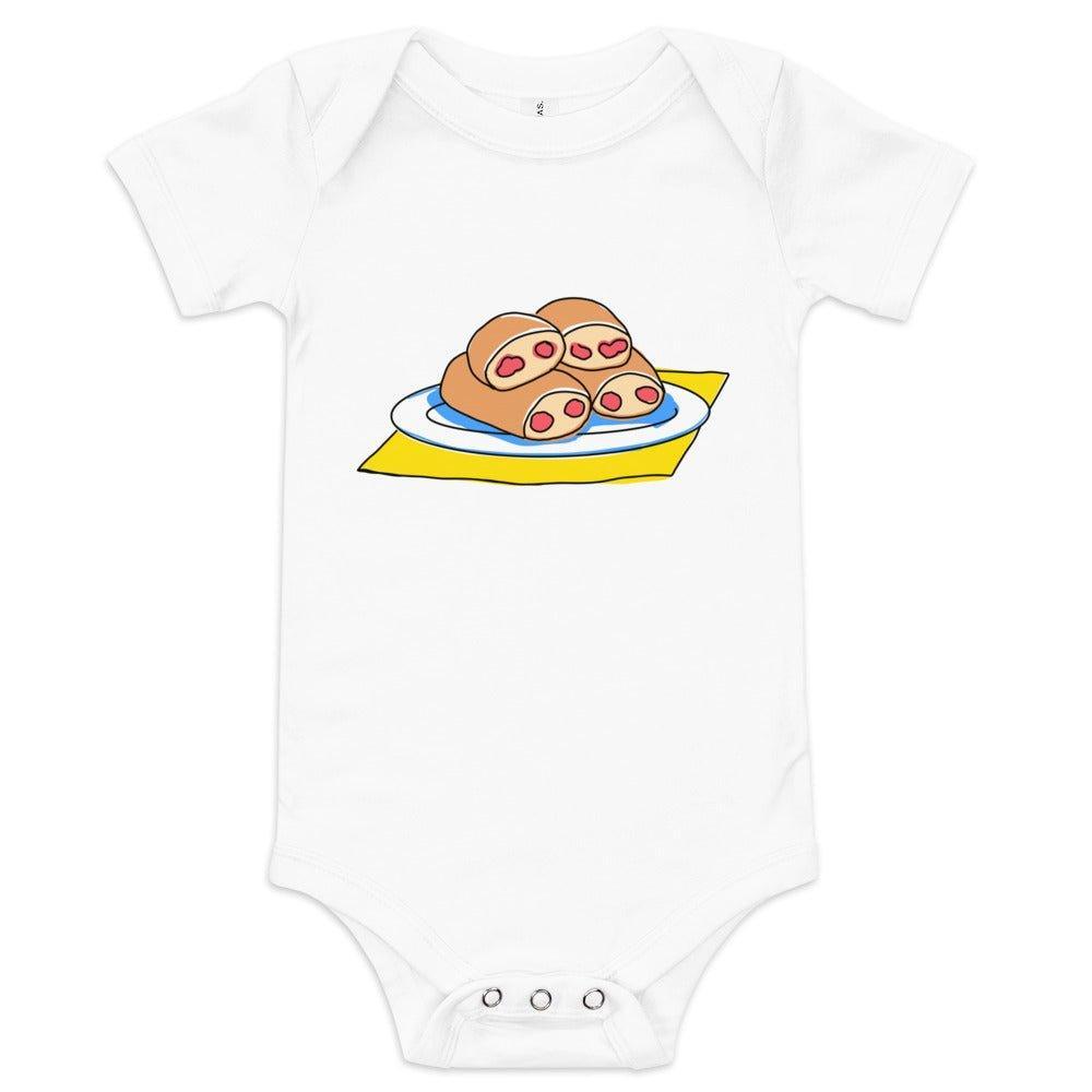 West Virginia Pepperoni Roll Baby Onesie | Organic Cotton