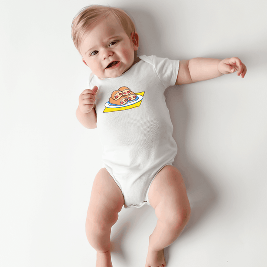 West Virginia Pepperoni Roll Baby Onesie | Organic Cotton