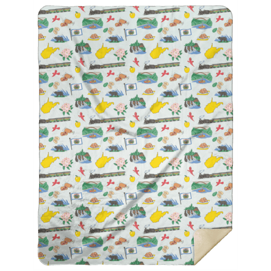 West Virginia Plush Throw Blanket 60x80 Meaningful Reminder of Home