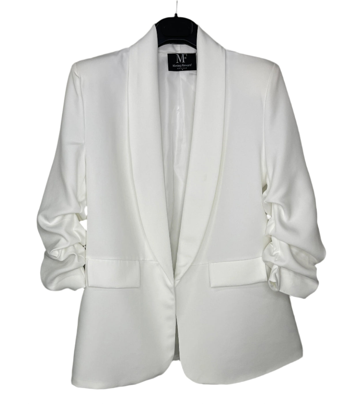 University of Alabama Crimson Tide Design Ruched White Blazer