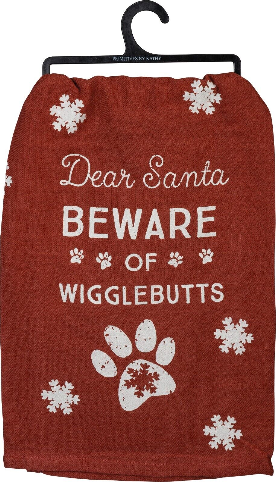 "Dear Santa - Beware Of Wigglebutts" Tea Towel