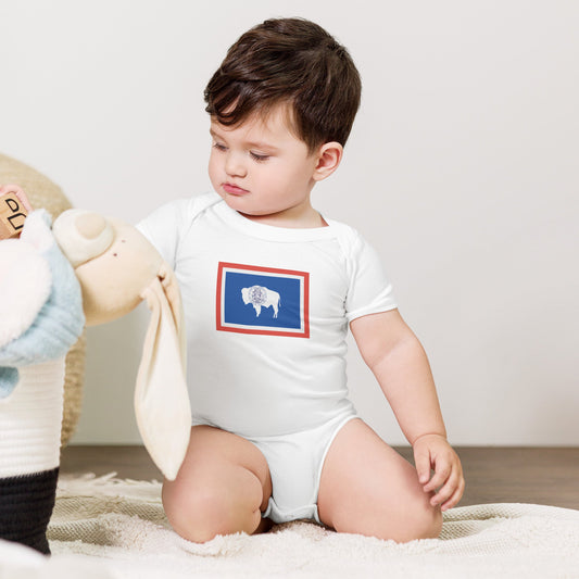 Wyoming Flag Baby Onesie Newborn Bodysuit up to 18 Months