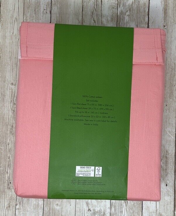 Kate Spade Pink Twin Sheet Set