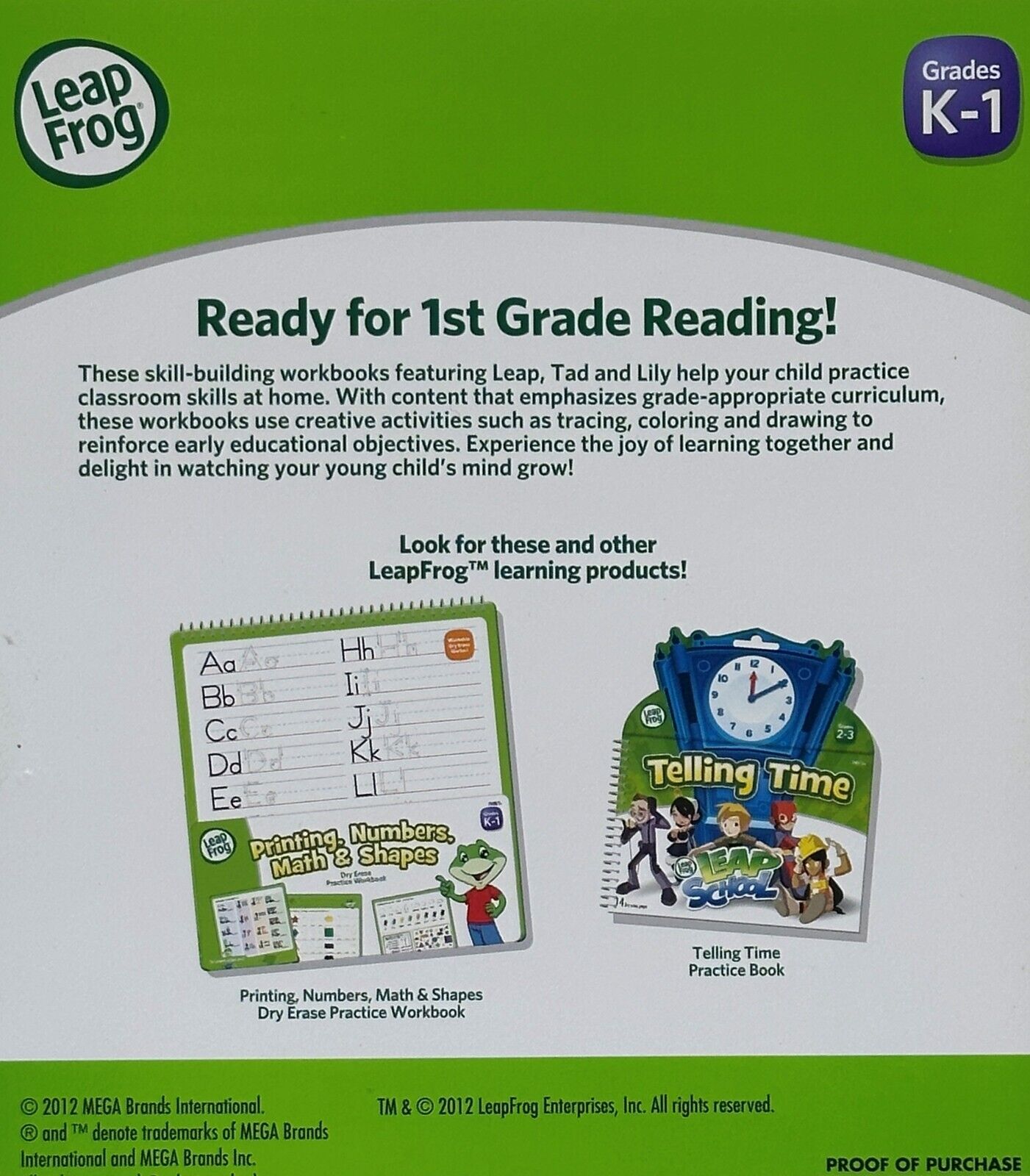 Ready for 1st Grade Reading workbook