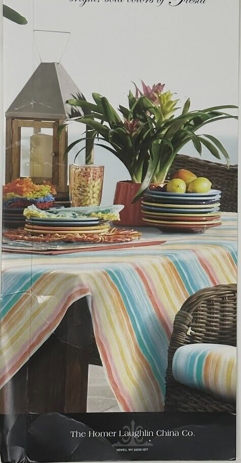 Fiesta Catalina Stripe Tablecloth