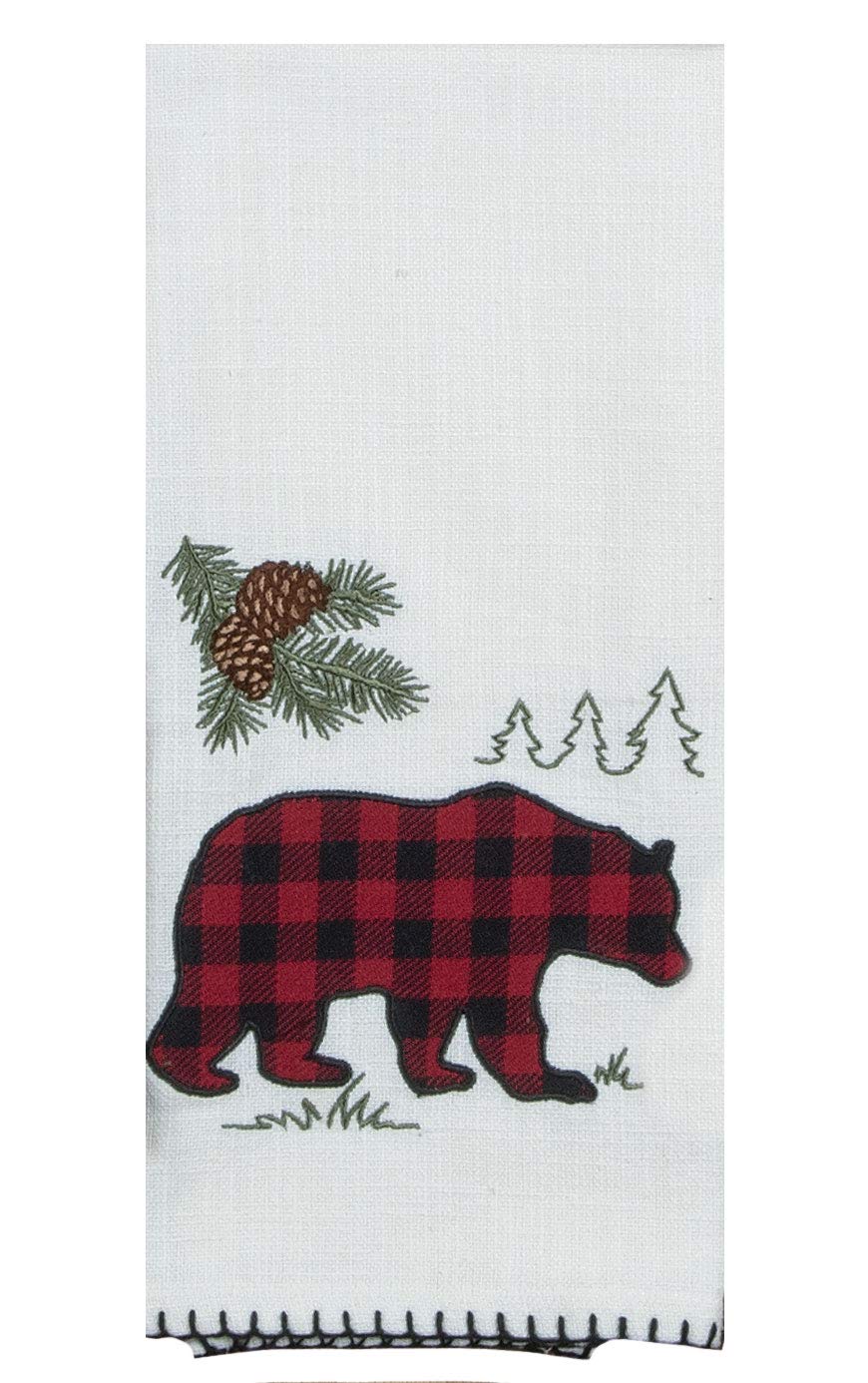 Woodland Bear Applique Kitchen Towel