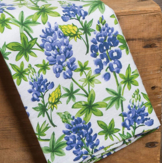 Texas Bluebonnets Dual Purpose Terry Kitchen Towel